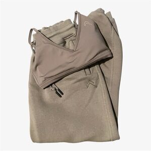 Oner Active Taupe Women's Joggers with Matching Bralette